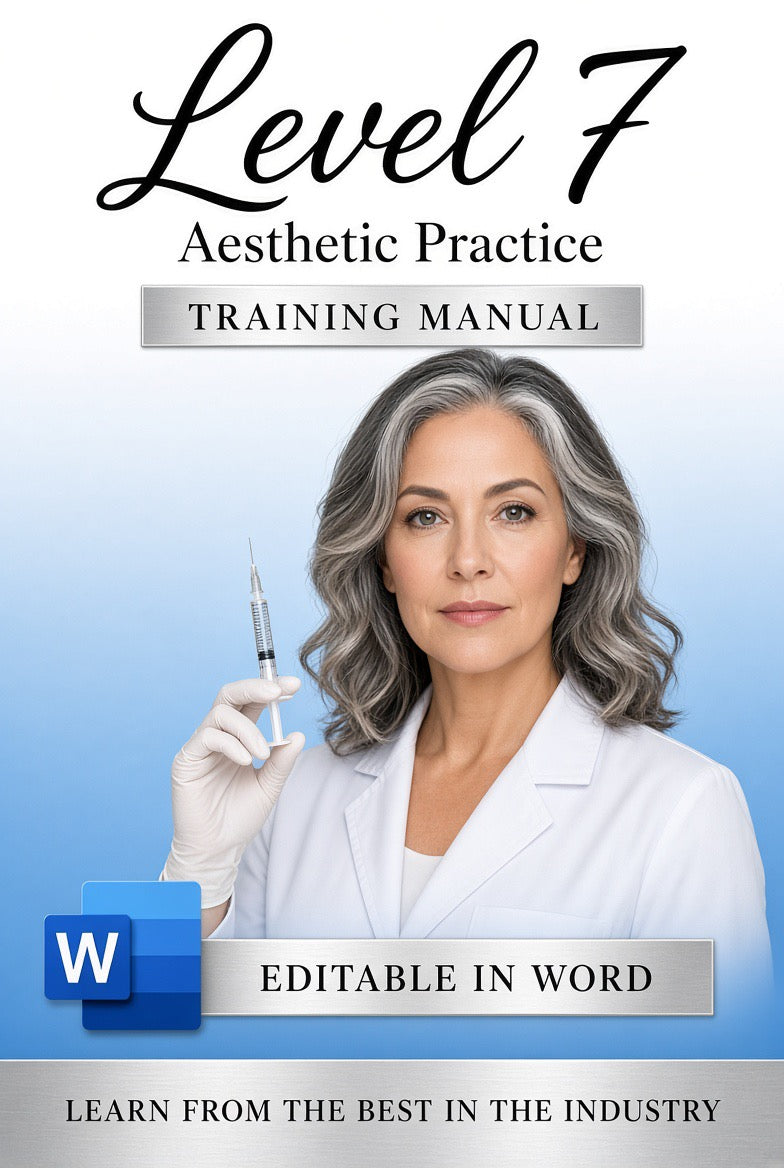 Editable Level 7 Aesthetics Training Manual | Level 7 Diploma in Aesthetic Practice | Customisable Beauty Training Resource