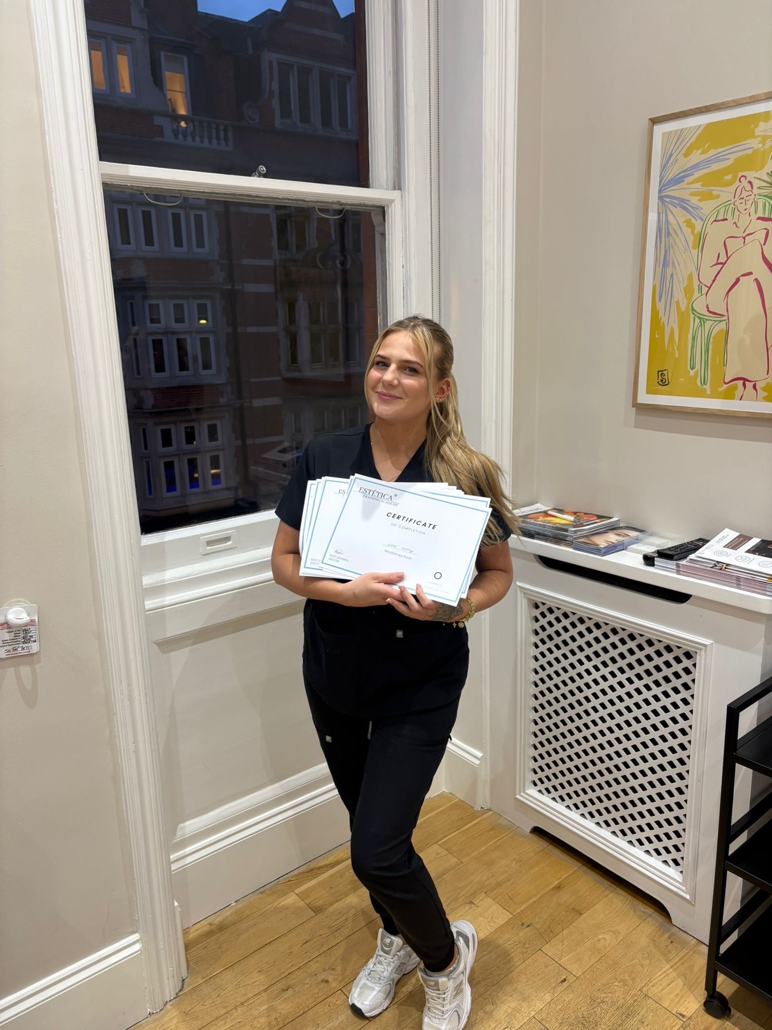 Michelle completing their fast track non medic training, hold certificates, CPD, available to all non medics 