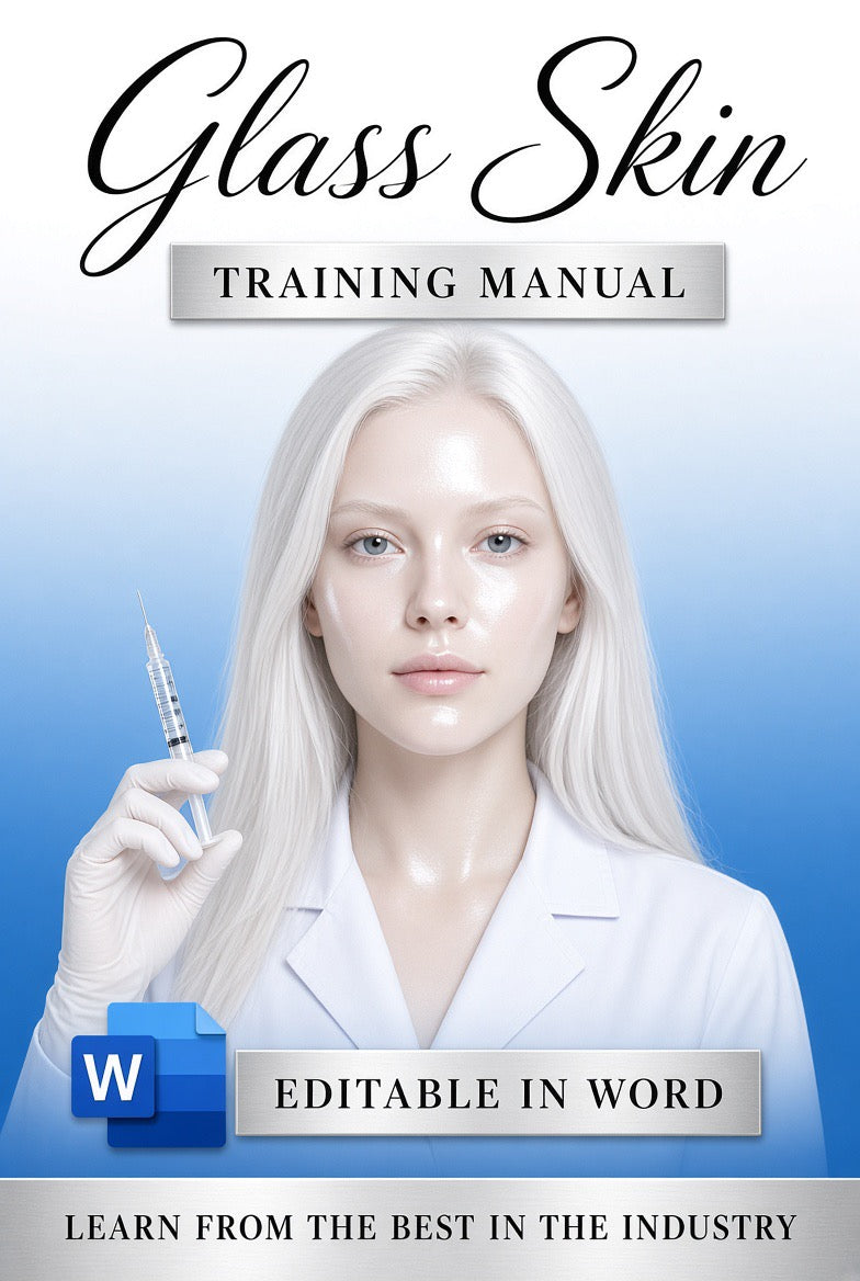 Glass Skin Editable Training Manual | Word Re-brand | Instant Download