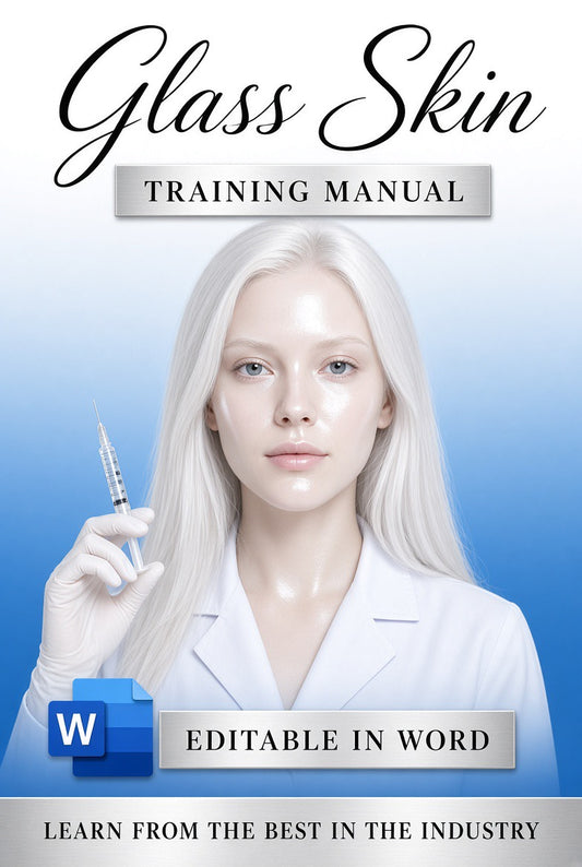Glass Skin Editable Training Manual | Word Re-brand | Instant Download