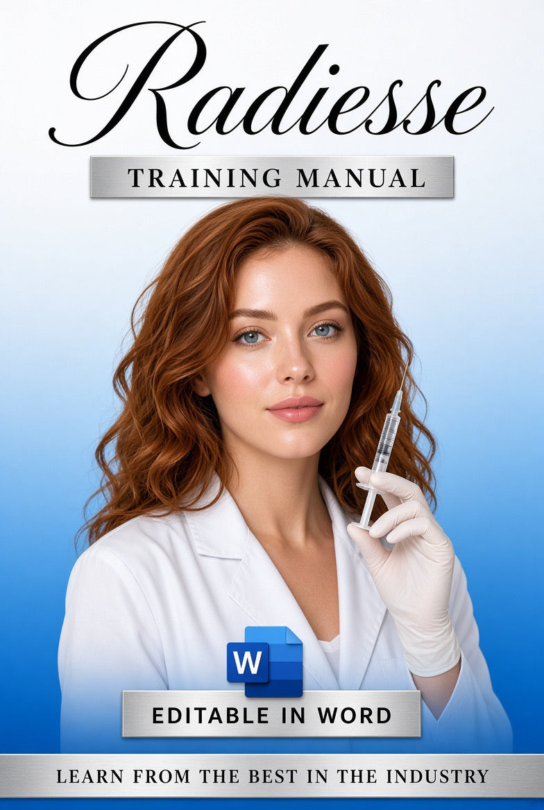 
 Radiesse Training Manual 
Training Manual' and 'Editable in Word'.